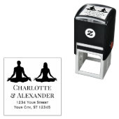 カップルズロータスヨガポーズナーズ差出人住所 セルフインキングスタンプ (インサイチュ)