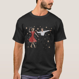 カップルタップ踊りタップダンスソフトシューズダンスラブ Tシャツ