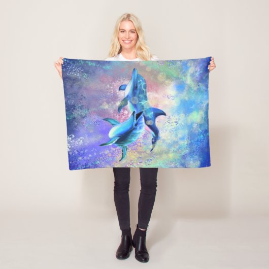 カップルドルフィンベビーフリースブランケット フリースブランケット (インサイチュ)