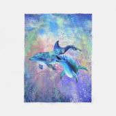 カップルドルフィンベビーフリースブランケット フリースブランケット (正面)