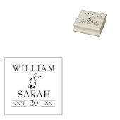 カップルニューライウィズ名シンプルタイポグラフィ ラバースタンプ (押印)