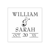 カップルニューライウィズ名シンプルタイポグラフィ ラバースタンプ (インプリント)