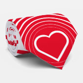 カップルネックタイ赤いハートラブ – あなたの色 ネクタイ (ロール)