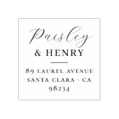 カップルネームシ結婚ック差出人住所 ラバースタンプ (インプリント)