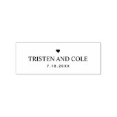 カップルネームハート日付木目好意スタンプ ラバースタンプ (インプリント)