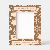 カップルネームパーソナライズされたクリスマスホリデー引用文 レーザー彫刻フレーム (正面)