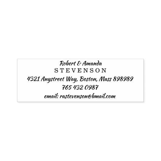 カップルネーム&アドレス新婚ニューホーム セルフインキングスタンプ (デザイン)