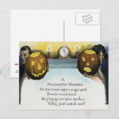 カップルハロウィーンのカボチャのちょうちんカボチャ ポストカード (正面/裏面)