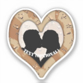 カップルハートデザートカモフラージュ シール (正面)