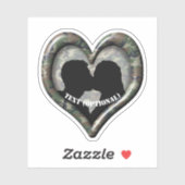 カップルハートフォレストカモフラージュ シール (シート)