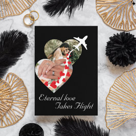 カップルハート写真，ロマンモダン,結婚s 招待状