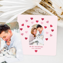 カップルバレンタインハート2枚フォトバレンタイン シーズンカード