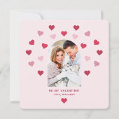 カップルバレンタインハート2枚フォトバレンタイン シーズンカード (正面)