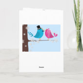 カップルバードオンブランチ |冬のサンキューカード サンキューカード (裏面)