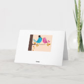 カップルバードオンブランチ |秋祝いカード カード (裏面)