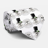 カップルパターンタイを結婚するどくろ印 ネクタイ (ロール)