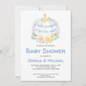 カップルパンプキンボーイズベビーシャワー招待状 招待状 (正面)