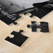 カップルパーソナライズされたお気に入りのフォトキープサケ ジグソーパズル (側面)