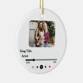 カップルパーソナライズされたのための歌の歌詞の写真 セラミックオーナメント (右)