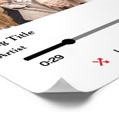 カップルパーソナライズされたのための歌の歌詞の写真 ポスター (角)