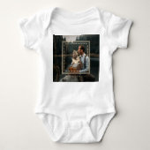 カップルパーソナライズされたのカスタムは赤ちゃん服を愛する ベビーボディスーツ (正面)