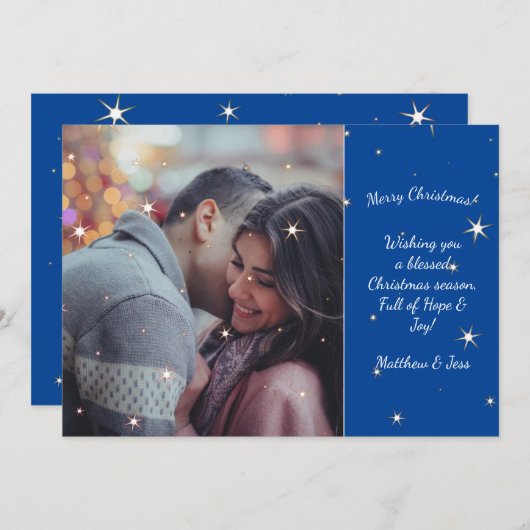 カップルパーソナライズされたのクリスマスカード (正面/裏面)