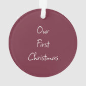 カップルパーソナライズされたのクリスマス写真 オーナメント (裏面)