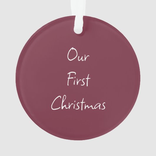 カップルパーソナライズされたのクリスマス写真 オーナメント (裏面)