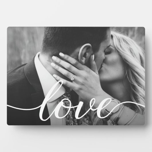 カップルパーソナライズされたのフォトハンドレット愛 フォトプラーク (正面)