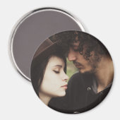 カップルパーソナライズされたのフォトラウンドマグネット マグネット (正面/裏面)