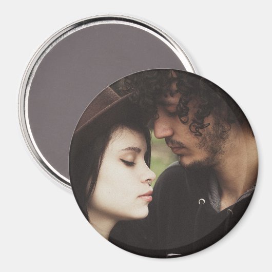 カップルパーソナライズされたのフォトラウンドマグネット マグネット (正面/裏面)