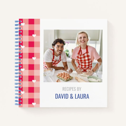 カップルパーソナライズされたのメモリクックブック（写真を追加） ノートブック (正面)