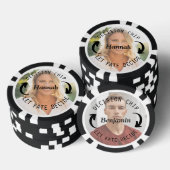 カップルパーソナライズされたの写真と名前の決定コイン ポーカーチップ (積み重ね)