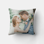 カップルパーソナライズされたの写真と文字 クッション (裏面)