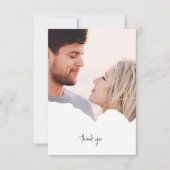 カップルパーソナライズされたの写真に結婚感謝する サンキューカード (正面)
