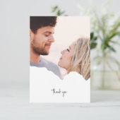 カップルパーソナライズされたの写真に結婚感謝する サンキューカード (スタンド正面)