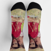 カップルパーソナライズされたの写真 ソックス (上部)