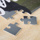 カップルパーソナライズされたの名前とカスタム写真 ジグソーパズル (側面)