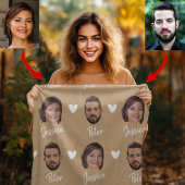 カップルパーソナライズされたの名前と写真、カモダンメル フリースブランケット