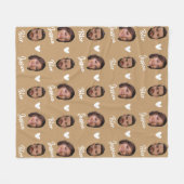 カップルパーソナライズされたの名前と写真、カモダンメル フリースブランケット (正面(横))