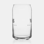 カップルパーソナライズされたの結婚モノグラムイニシャル ガラス缶 (左)