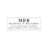 カップルパーソナライズされたの結婚モノグラムイニシャル セルフインキングスタンプ (デザイン)