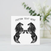 カップルパーソナライズされたウマのカードとカスタム文字 (スタンド正面)