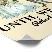 カップルパーソナライズされたカエルイラストレーション記念日 ポスター (角)