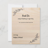 カップルパーソナライズされたカードからありがとうござ素朴う サンキューカード (正面)