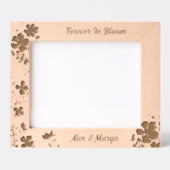 カップルパーソナライズされたギフトフローラ木彫り レーザー彫刻フレーム (正面)