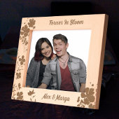 カップルパーソナライズされたギフトフローラ木彫り レーザー彫刻フレーム