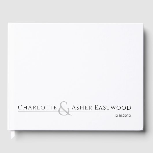 カップルパーソナライズされたズ結婚ーズ ゲストブック (正面)