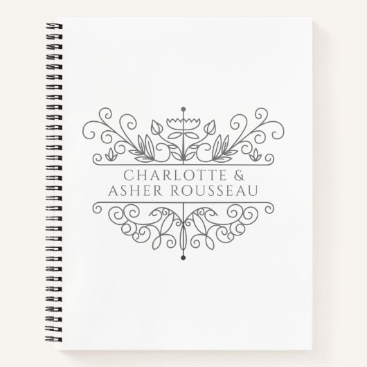 カップルパーソナライズされたズ ノートブック (正面)