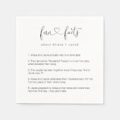 カップルパーソナライズされたナプキンに関するおもしろい スタンダードカクテルナプキン (正面)